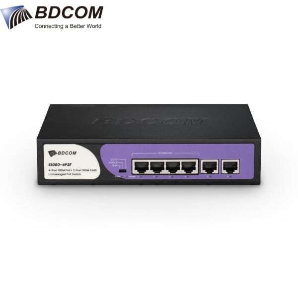 Switch PoE BDCOM S1000-4P2F 6 Cổng 100M