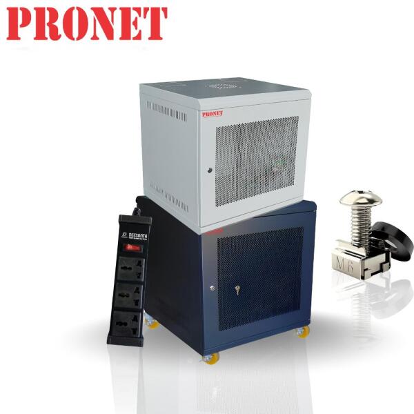 Tủ Rack 12U PR-1260D Treo Tường Cửa Lưới D600 H620xW600 Tải 200kg PRONET Màu Trắng