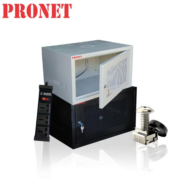 TỦ RACK 6U-D600 (TREO TƯỜNG, MÀU TRẮNG, CAMERA) Mặt cửa lưới/ Giá rẻ