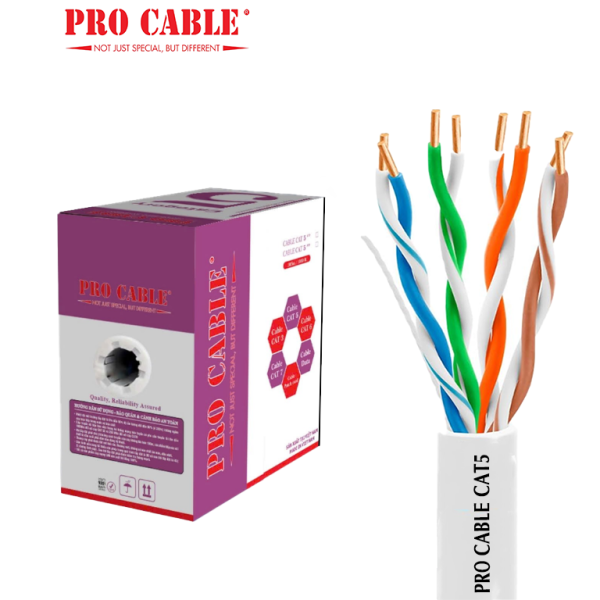 Cáp mạng Cat5 UTP Pro Cable (Model: UTP U5140-004-W1)