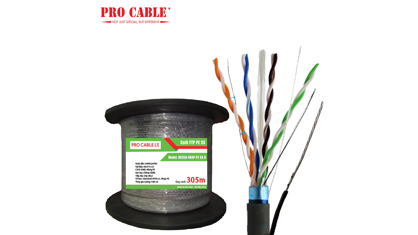 Cáp mạng Cat6 FTP HDPE SS PRO CABLE LS