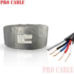 CÁP 4 LÕI 0.5 GIA CƯỜNG 500m PRO CABLE (Model: U2000-4150P)