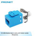 PR-JK-02 - Ổ cắm mạng RJ45 CAT6 UTP màu xanh PRONET