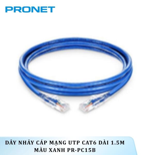 PR-PC15B - Dây nhảy cáp mạng UTP Cat6 dài 1.5m màu xanh PRONET