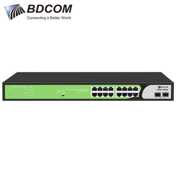 Switch PoE BDCOM S1500-16P2ES-H - 16 Cổng PoE + 2 Cổng Uplink Gigabit + 2 Cổng SFP