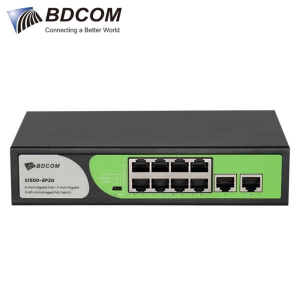 Switch PoE BDCOM S1500-8P2G - 8 Cổng Gigabit PoE + 2 Cổng Gigabit Uplink RJ45