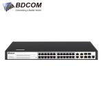 Switch PoE BDCOM S2500-24P4C - 24 Cổng Gigabit PoE+ + 4 Cổng Combo RJ45/SFP L3-lite Managed Switch
