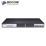 Switch PoE BDCOM S2500-24P4S - 24 Cổng Gigabit PoE+ + 4 Cổng Gigabit SFP L3-lite Managed Switch