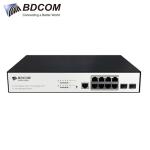 Switch PoE BDCOM S2500-8P2S - 8 Cổng Gigabit PoE+ + 2 Cổng Gigabit SFP L3-lite Managed Switch
