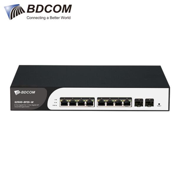 Switch PoE BDCOM S2500-8P2S-W - 8 Cổng Gigabit PoE+ + 2 Cổng Gigabit SFP Cloud Managed Switch