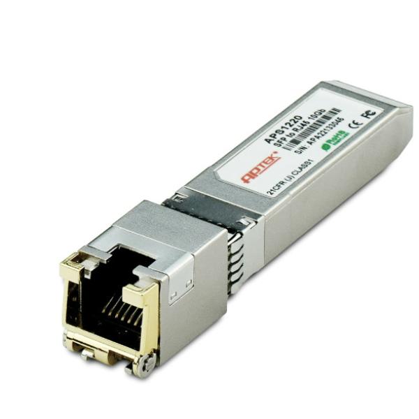 Module SFP+ APTEK APS1220 sử dụng cáp mạng đầu ra RJ45 tốc độ 10Gbps