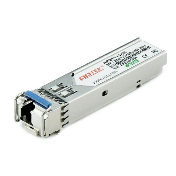 APTEK SFP 1.25Gbps, DDM, Tx1310/Rx1550 (A), Single Mode, 1 sợi, 20km , đầu LC/ APS1113-20