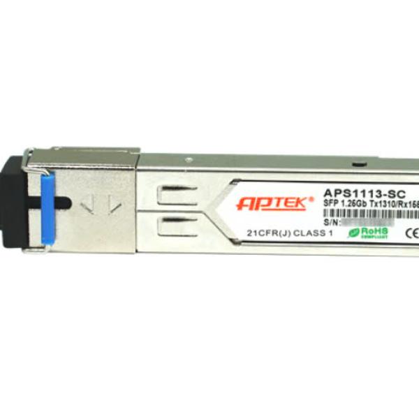 APTEK SFP 1.25Gbps, DDM, Tx1310/Rx1550 (A), Single Mode, 1 sợi, 20km, đầu SC/ APS1113-SC