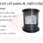 Cáp LAN CAT 5E UTP 24AWG 4PRS - PE - SS- (St 1.0mm)