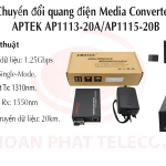 CHUYỂN ĐỔI QUANG ĐIỆN MEDIA CONVERTER APTEK AP1113-20A/AP1115-20B