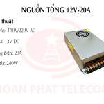 Nguồn tổng 12V-20A cho Camera loại tốt