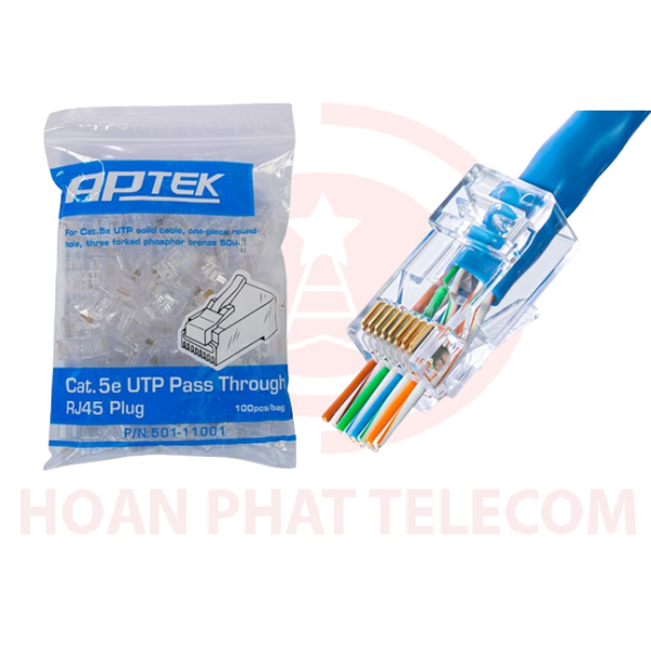 Hạt mạng xuyên thấu RJ45 APTEK UTP Cat.5e