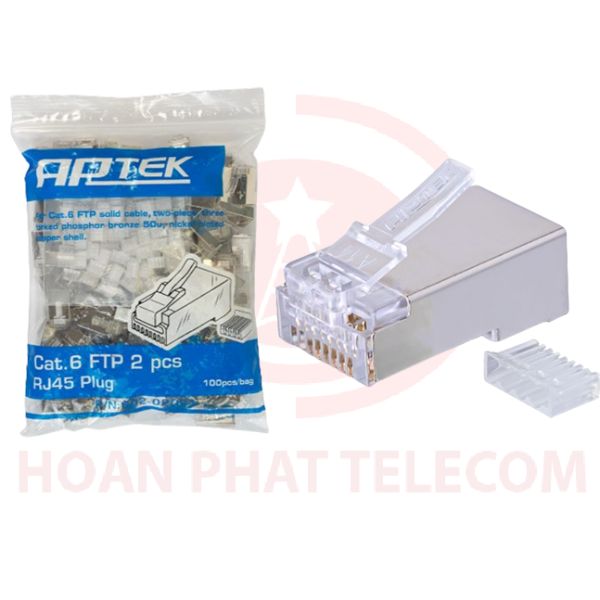 Hạt mạng RJ45 APTEK FTP Cat.6 loại 2 mảnh