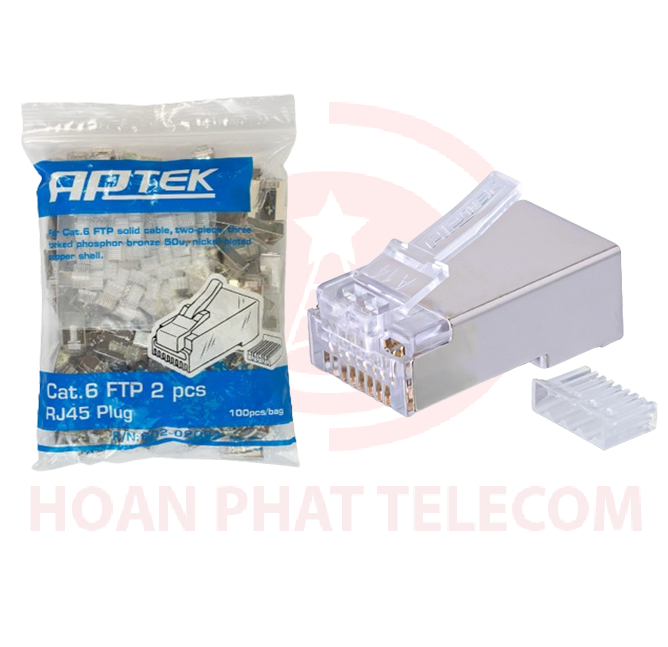 Hạt mạng RJ45 APTEK FTP Cat.6 loại 2 mảnh