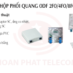 Hộp phối quang ODF 2FO đầy đủ phụ kiện gắn Rack Chính hãng Unirack