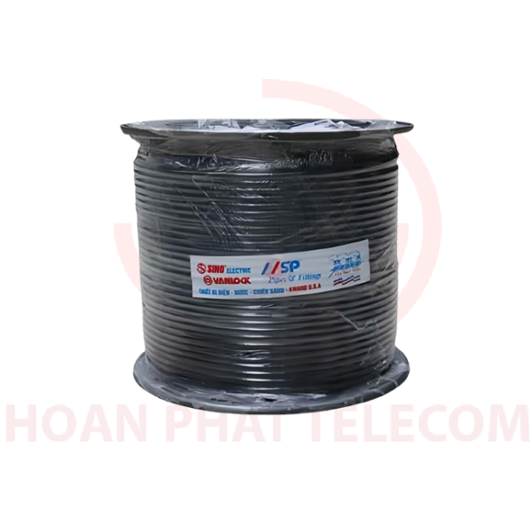 Cáp đồng trục Sino RG6 (5C-FB) lõi CCS 80 sợi màu đen 305m