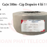 KDT - Cuộn 500m - Cáp Dropwire 4 lõi 1 tim