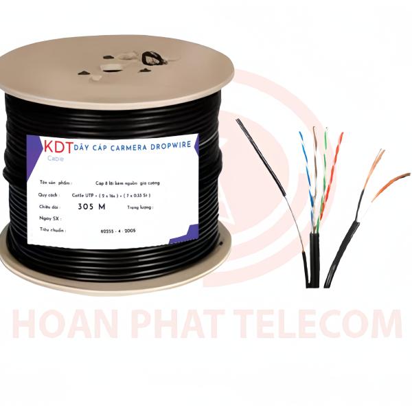 Cable LAN 8 Lõi PRO CABLE UTP CAT5E 305M (có nguồn, sợi cường lực)