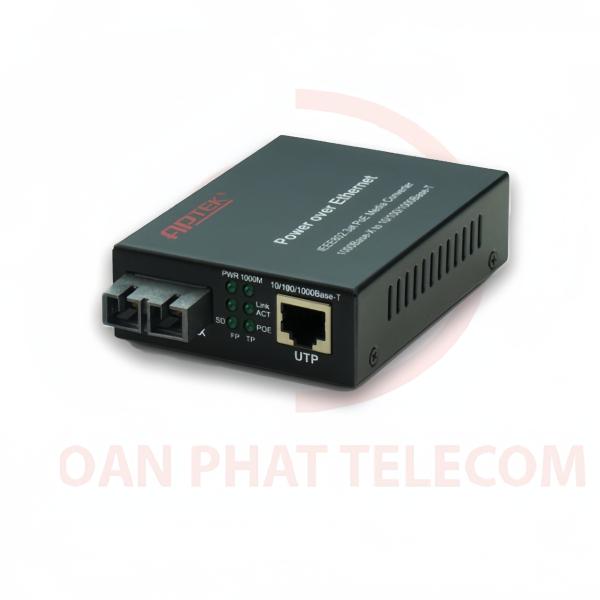 APTEK AP110-20-PoE - Gigabit PoE Media Converter