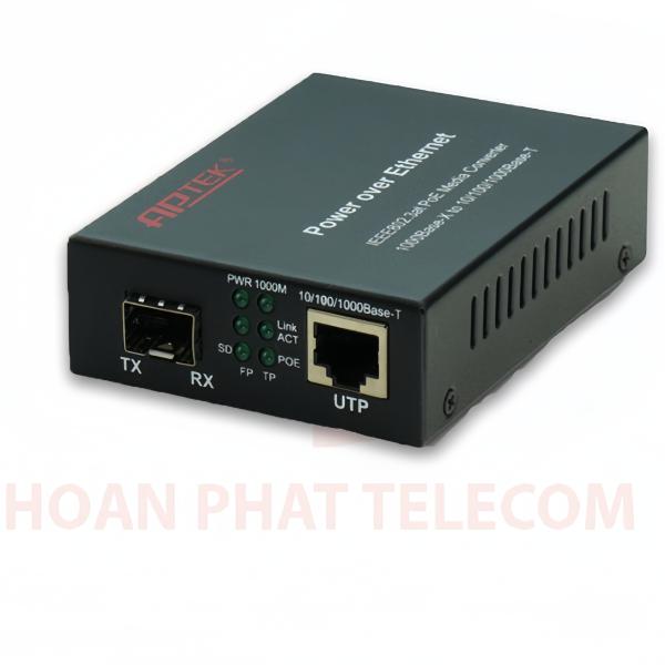 APTEK AP110-S-PoE bộ Chuyển đổi quang điện (Slot SFP)