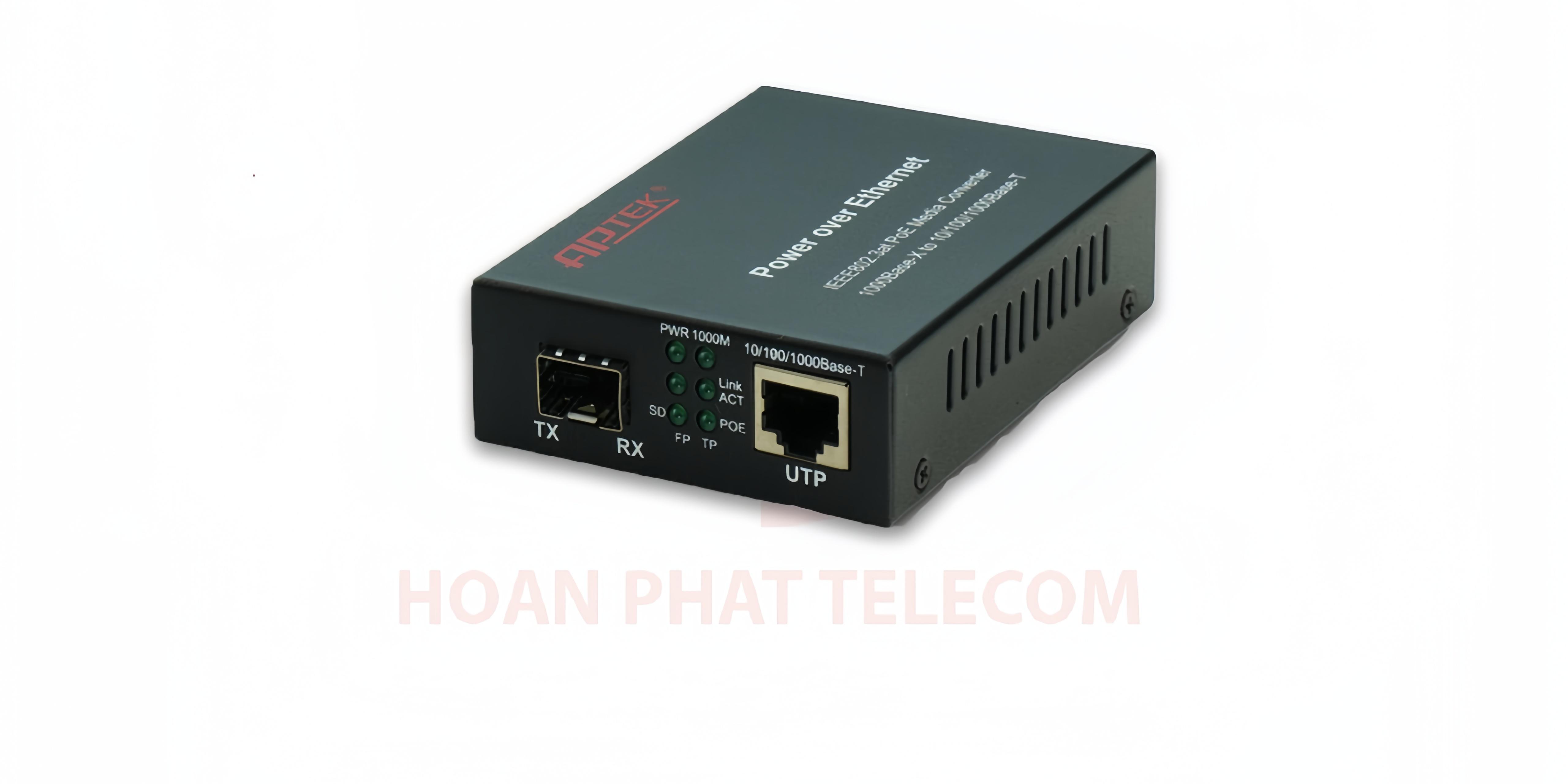 APTEK AP110-S-PoE bộ Chuyển đổi quang điện (Slot SFP)