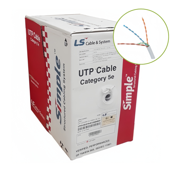 Cáp mạng LS UTP-E-C5G-E1VN-X 0.5X004P/GY