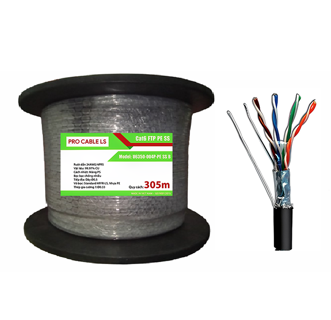 Cáp mạng Cat6 FTP HDPE SS PRO CABLE LS