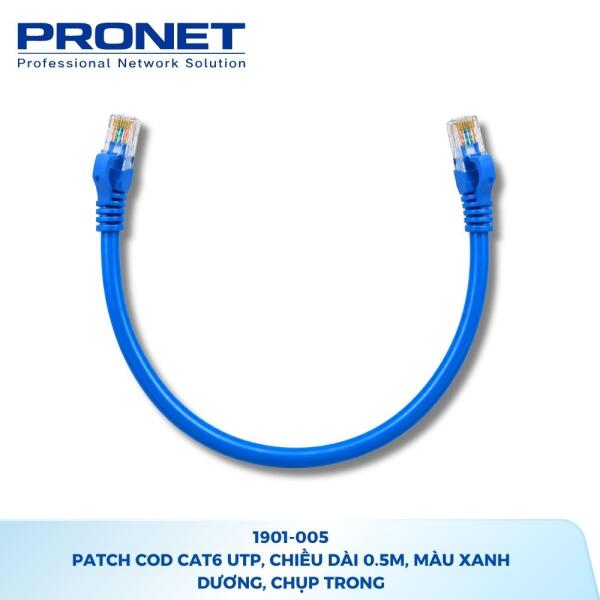 Dây Patch Cord Cat6 U/UTP PRONET 0.5M Màu Xanh Dương