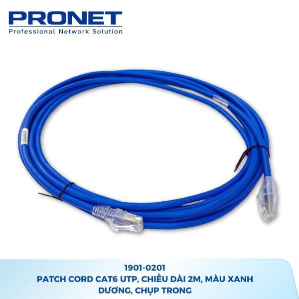 Dây Nhảy Mạng PRONET Cat6 U/UTP Xanh Dương 2M – 1901-0201