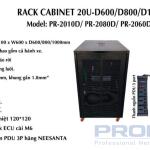 Tủ Rack 20U-D600 PRONET PR-2060D – Tủ Mạng Đứng Sàn Chuẩn 19 Inch