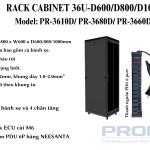 Tủ Rack 36U PR-3610D D1000 H1800xW600 PRONET Màu Đen