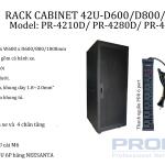 Tủ Rack 42U PR-4210D D1000 H2050xW600 PRONET màu đen