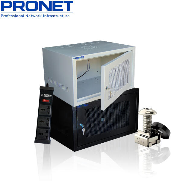 Tủ Rack 6U PR-0660D Treo Tường Cửa Lưới D400 H320xW540 Tải 150kg PRONET