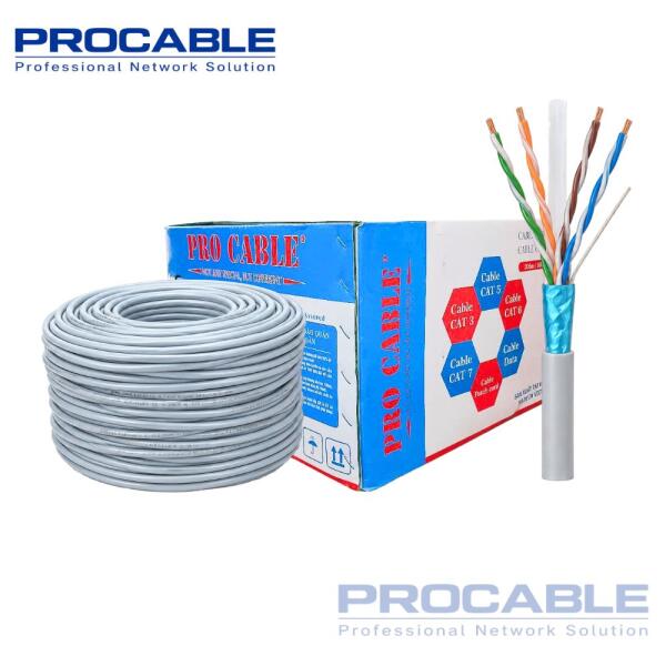 Cáp mạng Cat6 FTP Màu Trắng - Pro Cable