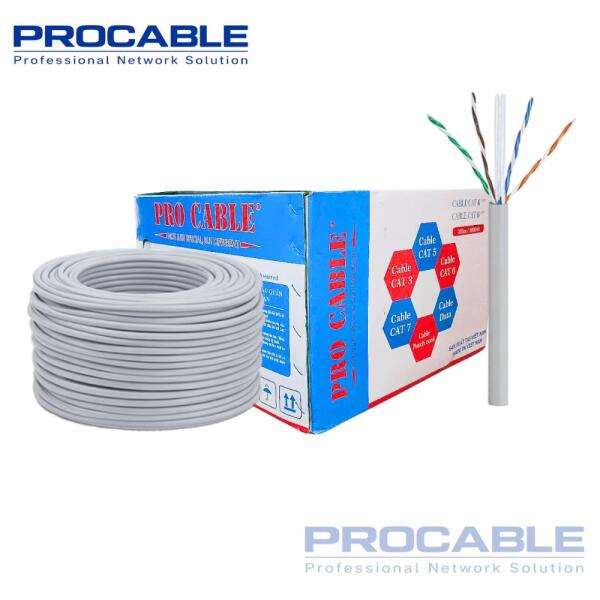 Cáp mạng Cat6 UTP Màu Trắng - Pro Cable Chính Hãng, Hiệu Năng Vượt Trội