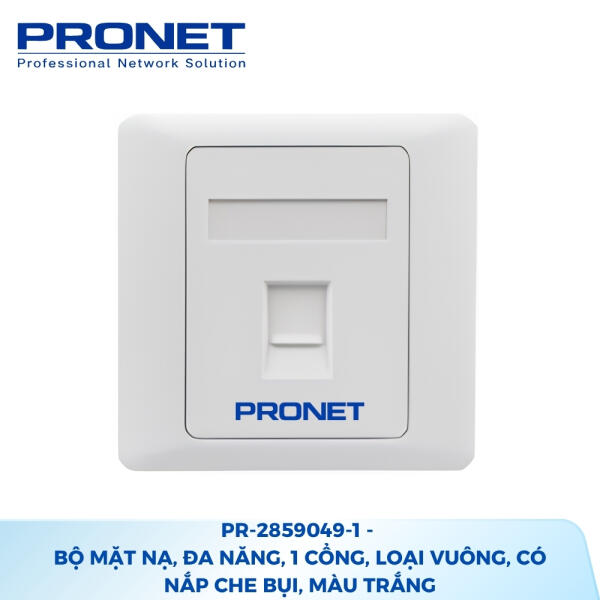 PR-2859049-1 - Mặt che ổ cắm mạng 1 cổng hình vuông PRONET