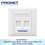 PR-2859049-2 - Mặt che ổ cắm mạng 2 cổng hình vuông PRONET