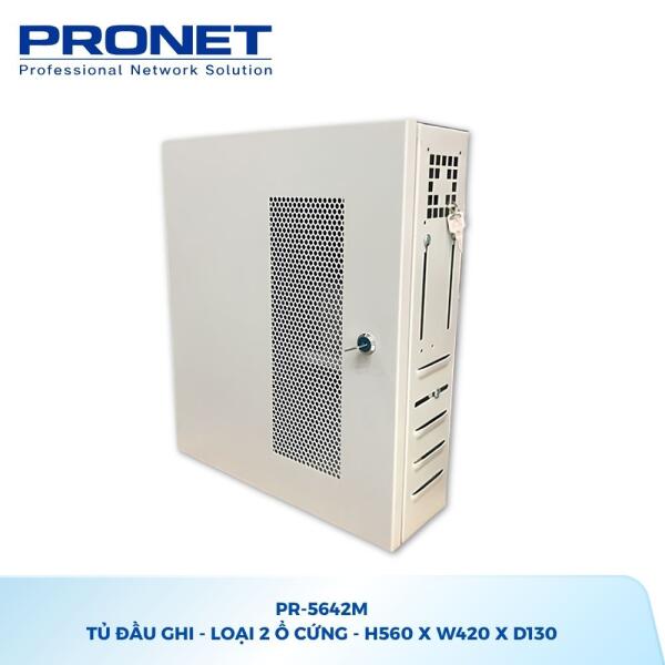 Tủ đầu ghi 2 ổ cứng PRONET PR-5642M H560 × W420 × D130mm