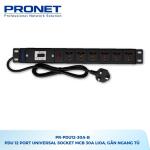 PDU 6 Port Universal Socket MCB 30A PRONET PR-PDU6-30A – Rack 19 Inch
