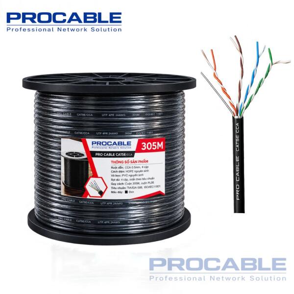 PRO-CABLE Cat5E UTP CCA 24AWG/4PRS Outdoor SS (7 x 0,33mm)