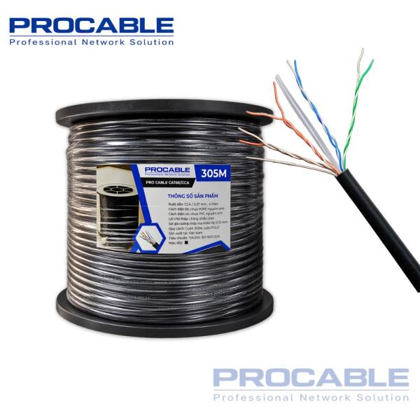 PRO-CABLE Cat6E UTP CCA 23AWG/4PRS Outdoor SS (7 x 0,33mm)