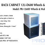 Tủ Rack PRONET PR-1260DBX 12U-D600 Có Bánh Xe