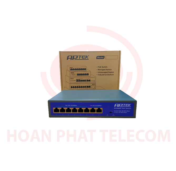 SWITCH 6 PORT APTEK PoE SF1062P