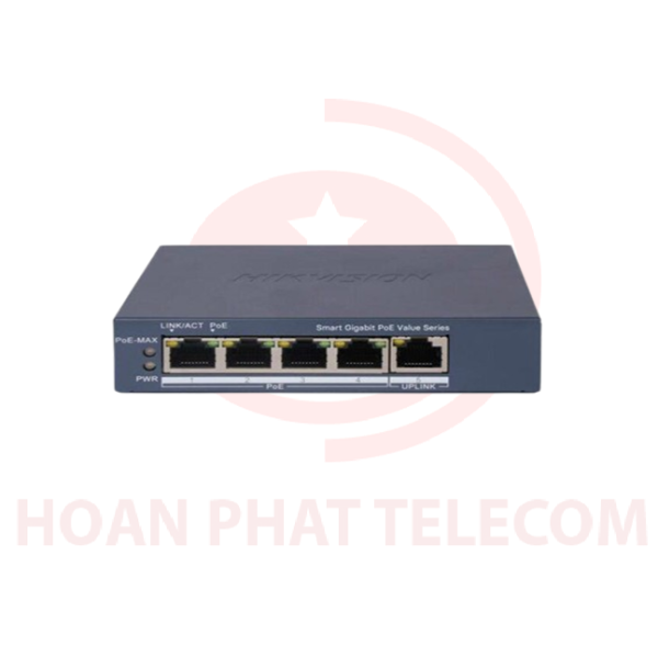 Switch mạng thông minh 4 cổng PoE Gigabit HIKVISION DS-3E1505P-EI/M