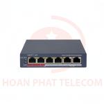 Switch PoE 4 ports quản lý qua cloud Hikvision DS-3E1106P-EI/M